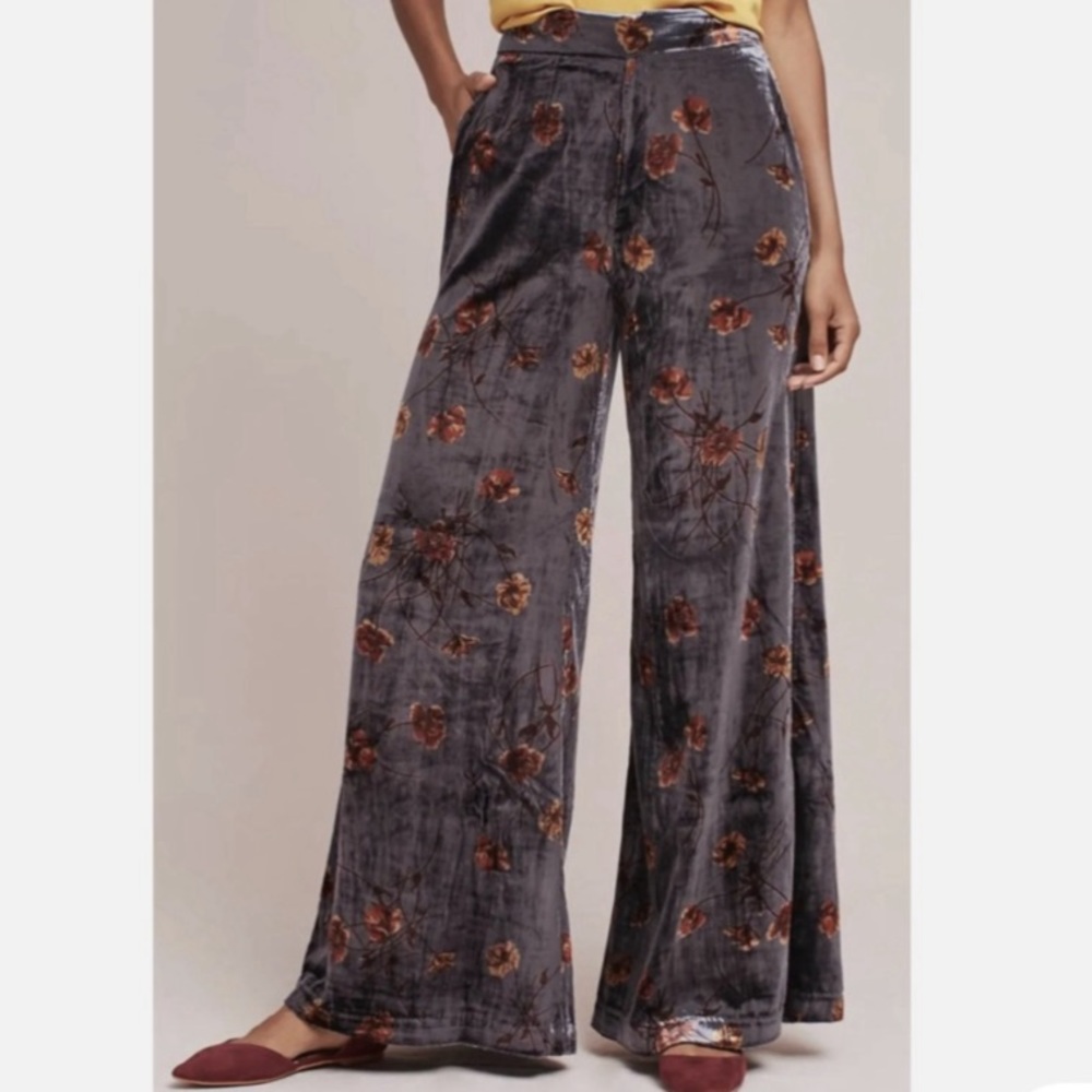ett:twa Jesse Soft Velvet Wide Leg Pants